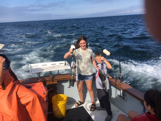 Black Sea Bass caught off the coast of RI